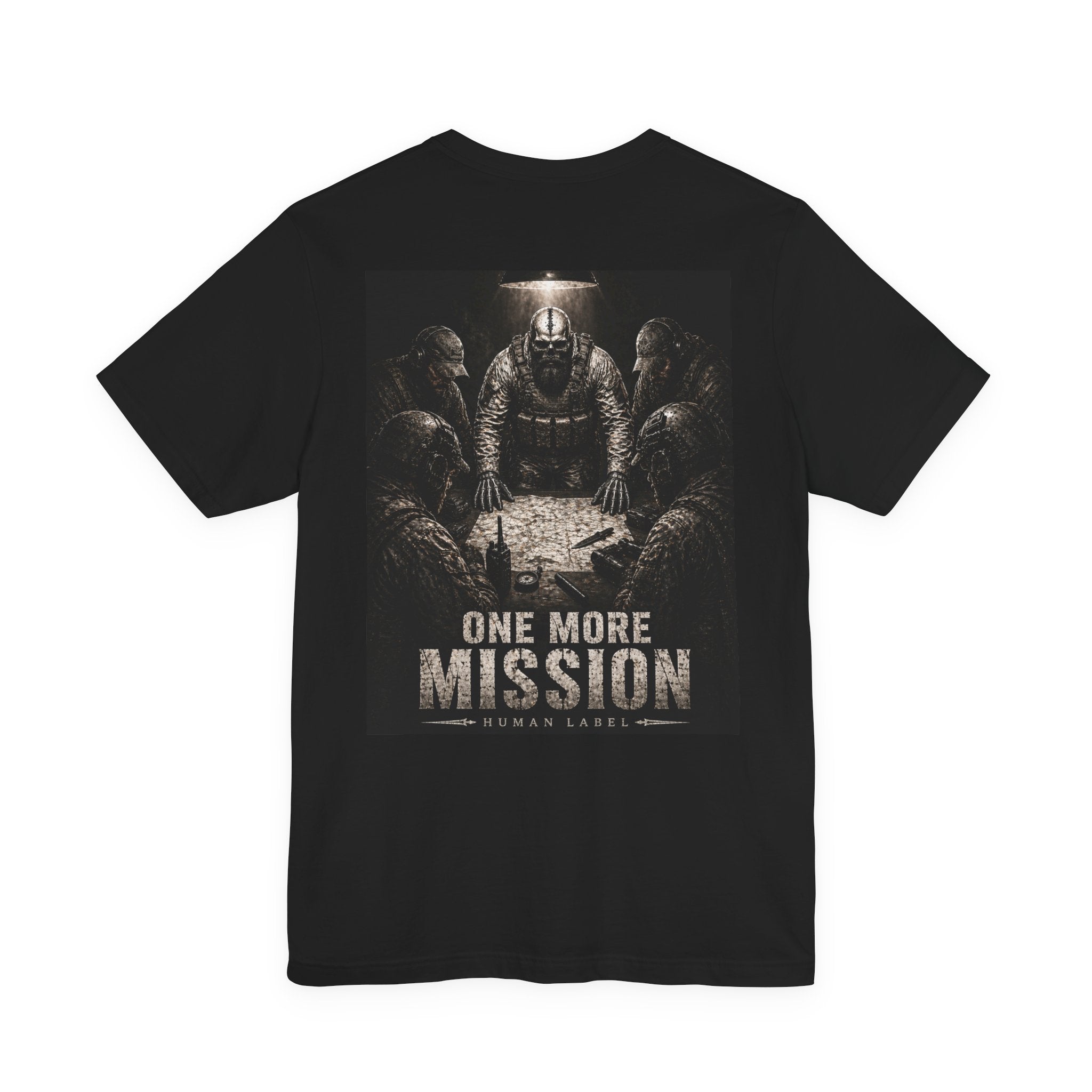 One More Mission Veteran Graphic T-Shirt Military Skull Tactical Tee Army Veteran Gift Human Label