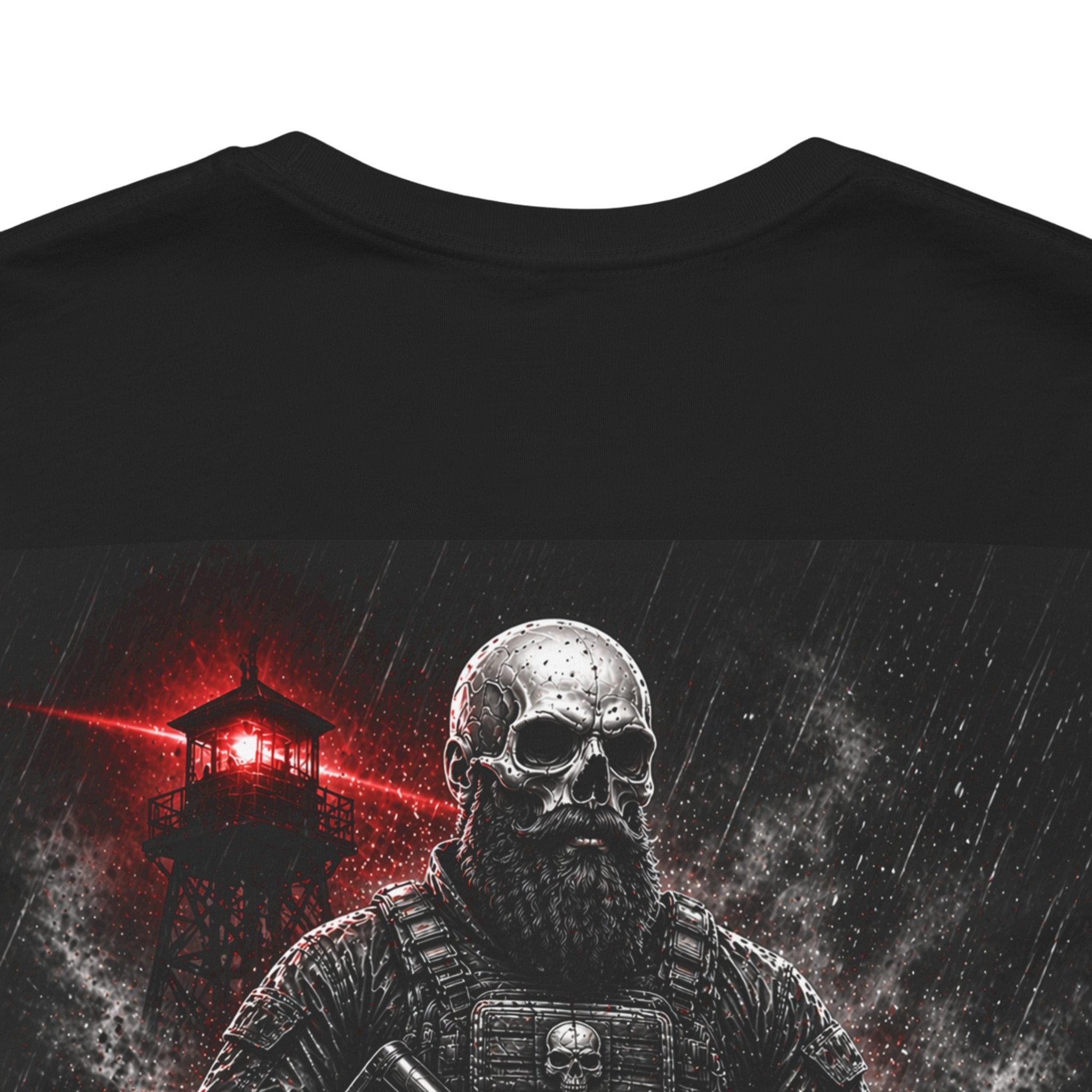 The Watch Never Ends | Veteran T-Shirt | Military Skull Graphic Tee | Soldier Sentry Gift | Army Veteran Shirt | Human Label