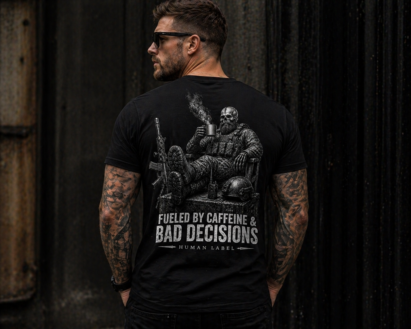 Fuelled by Caffeine & Bad Decisions Tee.