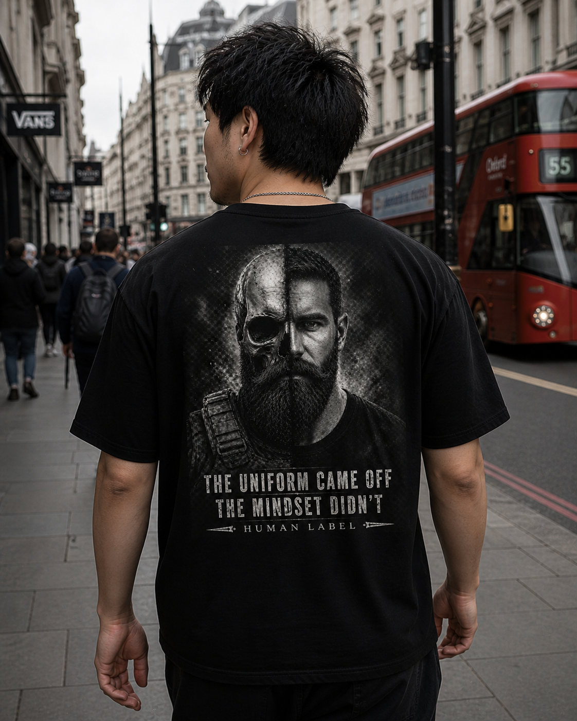 The uniform came off the mindset didnt tee