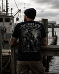 Salt Runs Deep | Navy Veteran T-Shirt | Sailor Skull Graphic Tee | Royal Navy Military Gift | Human Label