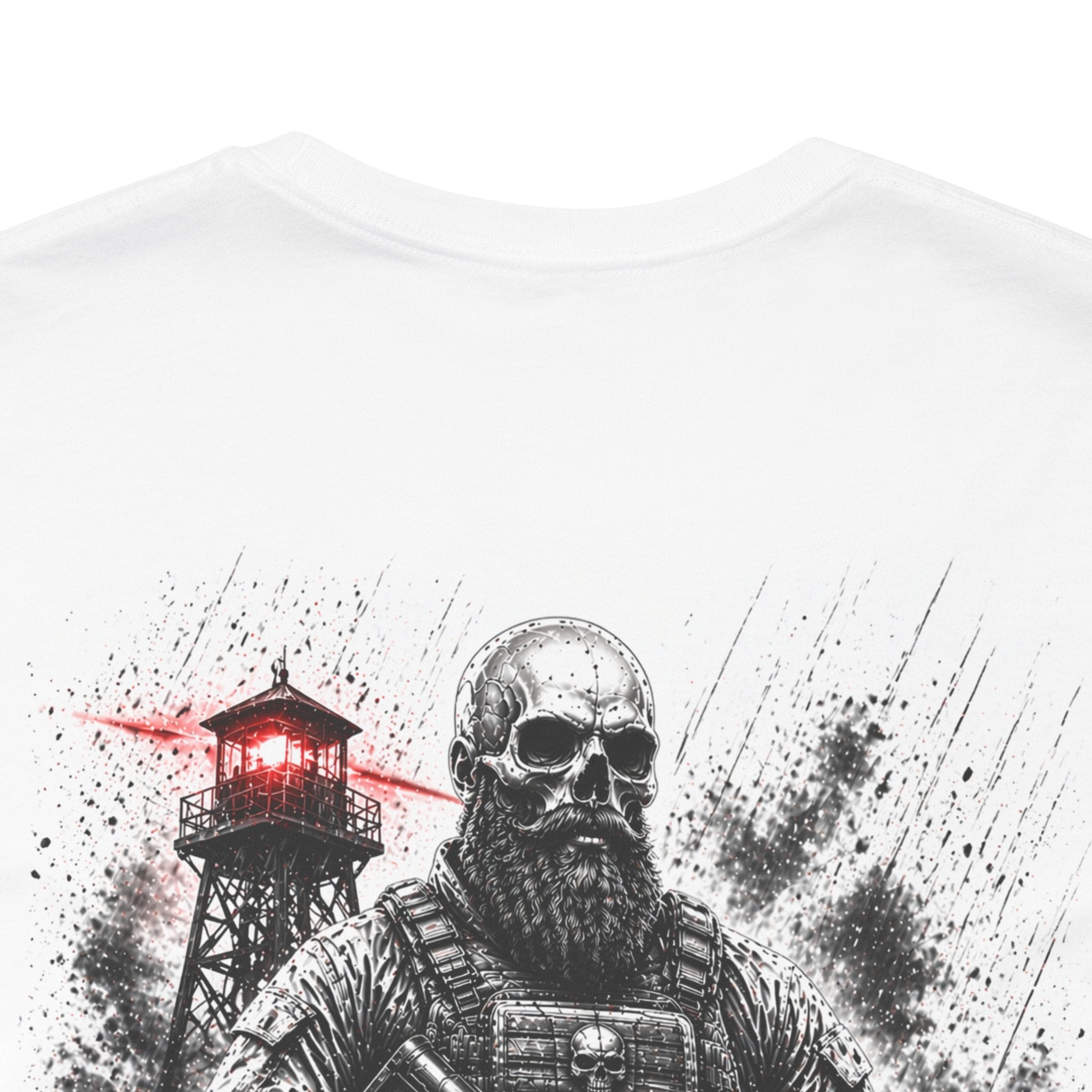 The Watch Never Ends | Veteran T-Shirt | Military Skull Graphic Tee | Soldier Sentry Gift | Army Veteran Shirt | Human Label